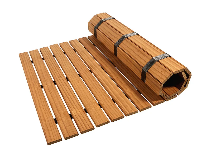 Home Deluxe Tapis de sauna en bois SANYA - Naturel