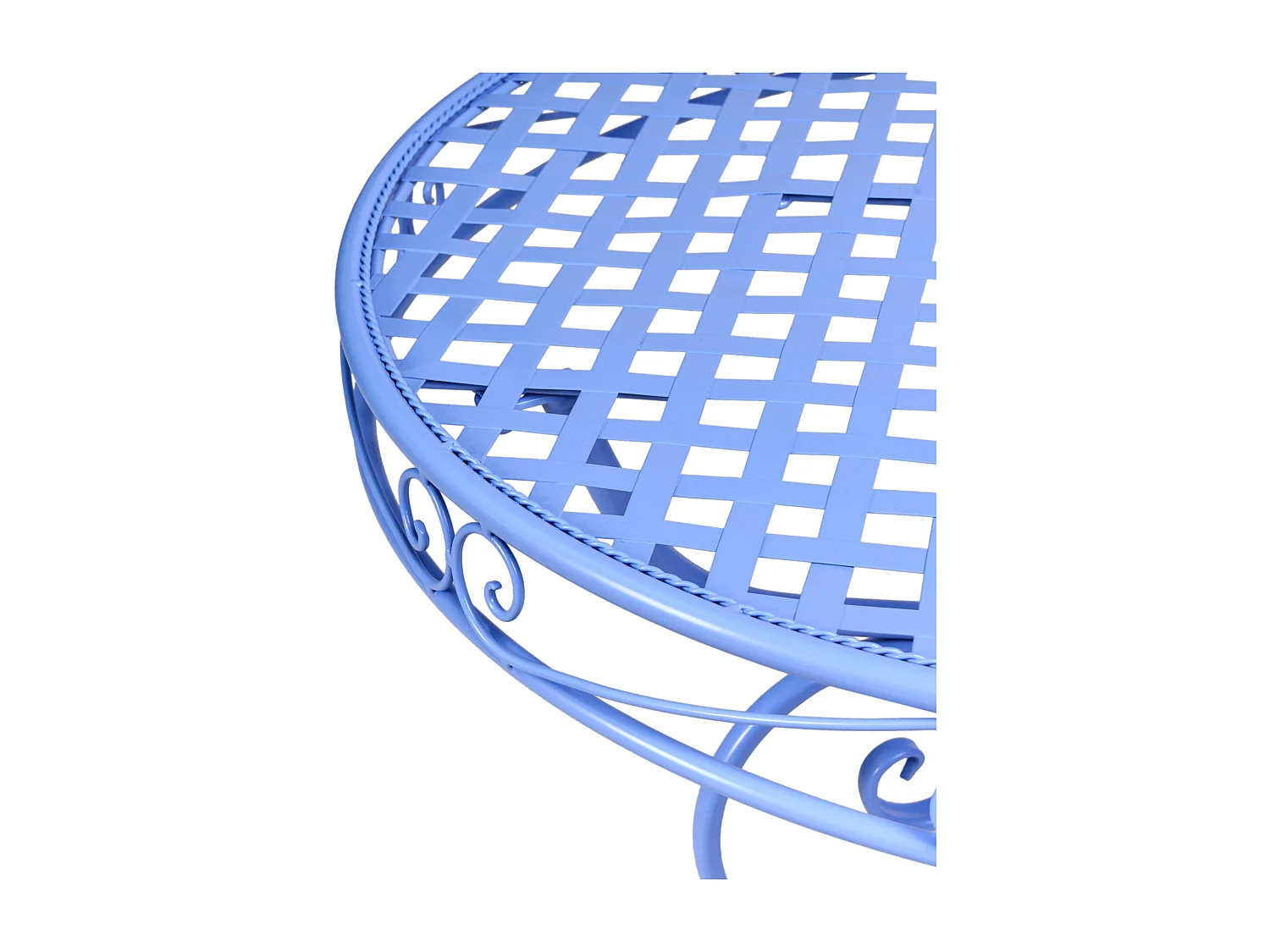 Table bistrot ALBINIA 70 cm 70 cm Métal Bleu