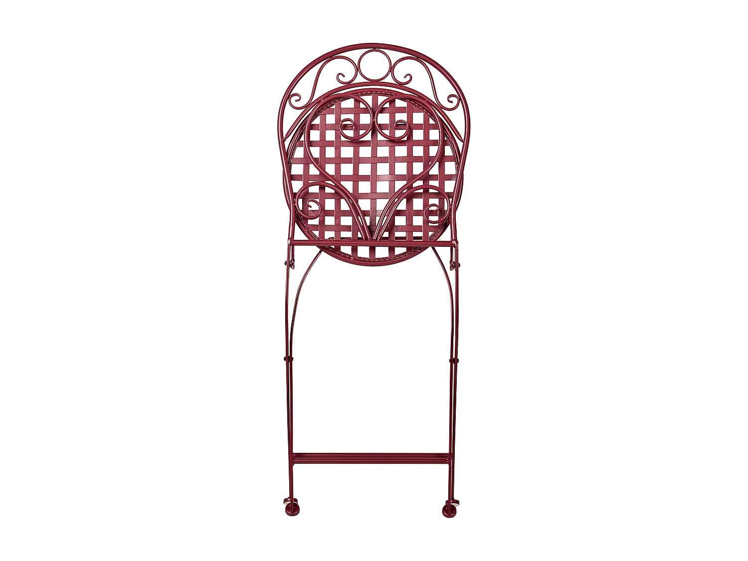 Lot de 2 chaises de jardin ALBINIA Métal Rouge Bordeaux