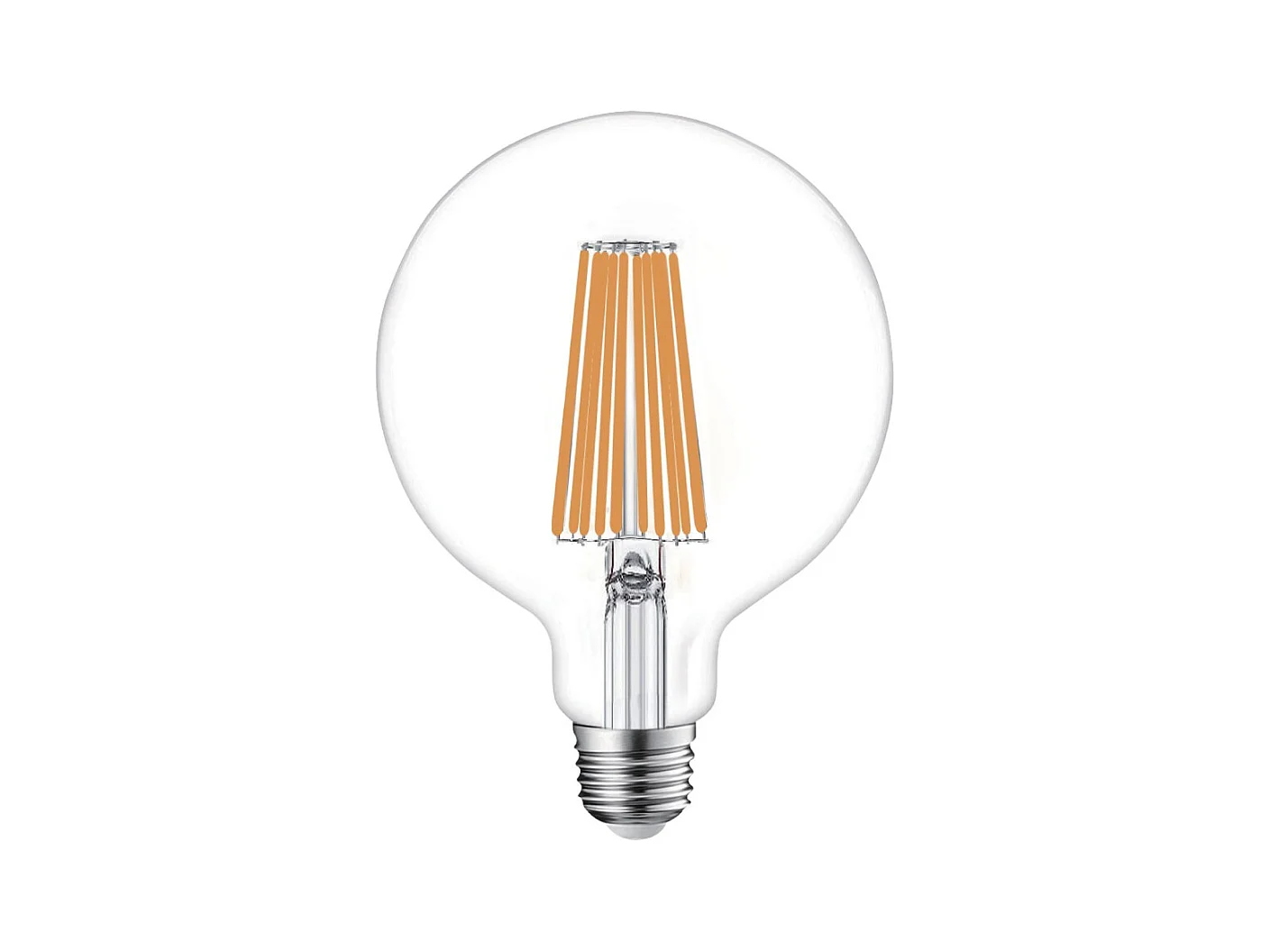 Alcapower - Bombilla LED E27 G125 de 18 W, 3200 lm, ángulo de haz de 320°, clase energética C, Ø125 mm, luz instantánea, larga duración (3000 K)