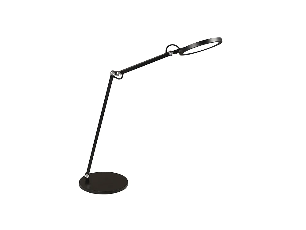 Regina - Lampe de table réglable Fabas Luce noire - LED tactile intégrée 9 W à intensité variable CCT (3000K, 4000K, 5 000 K, 6000K)