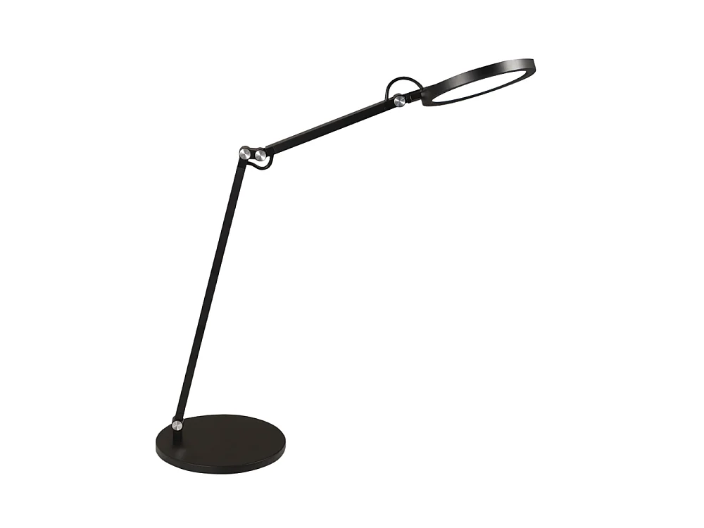Regina - Lampe de table réglable Fabas Luce noire - LED tactile intégrée 9 W à intensité variable CCT (3000K, 4000K, 5 000 K, 6000K)