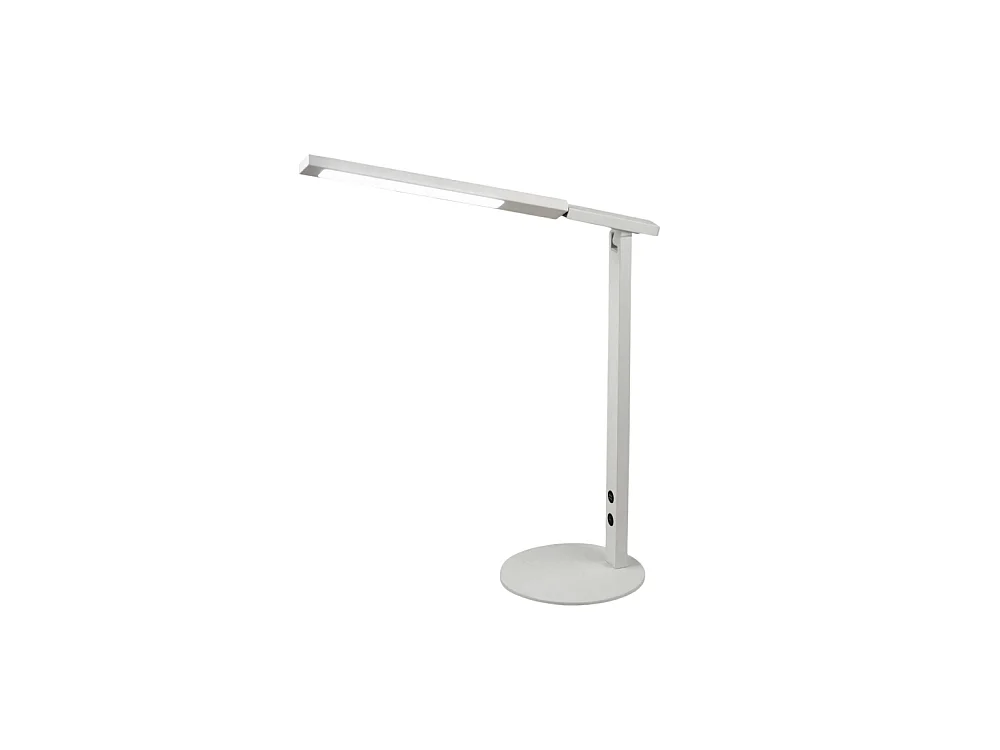 Idéal - Lampe de table blanche Fabas Luce - LED 10W intégrée, tactile, dimmable, CCT (3000K 4000K 5000K 6000K)