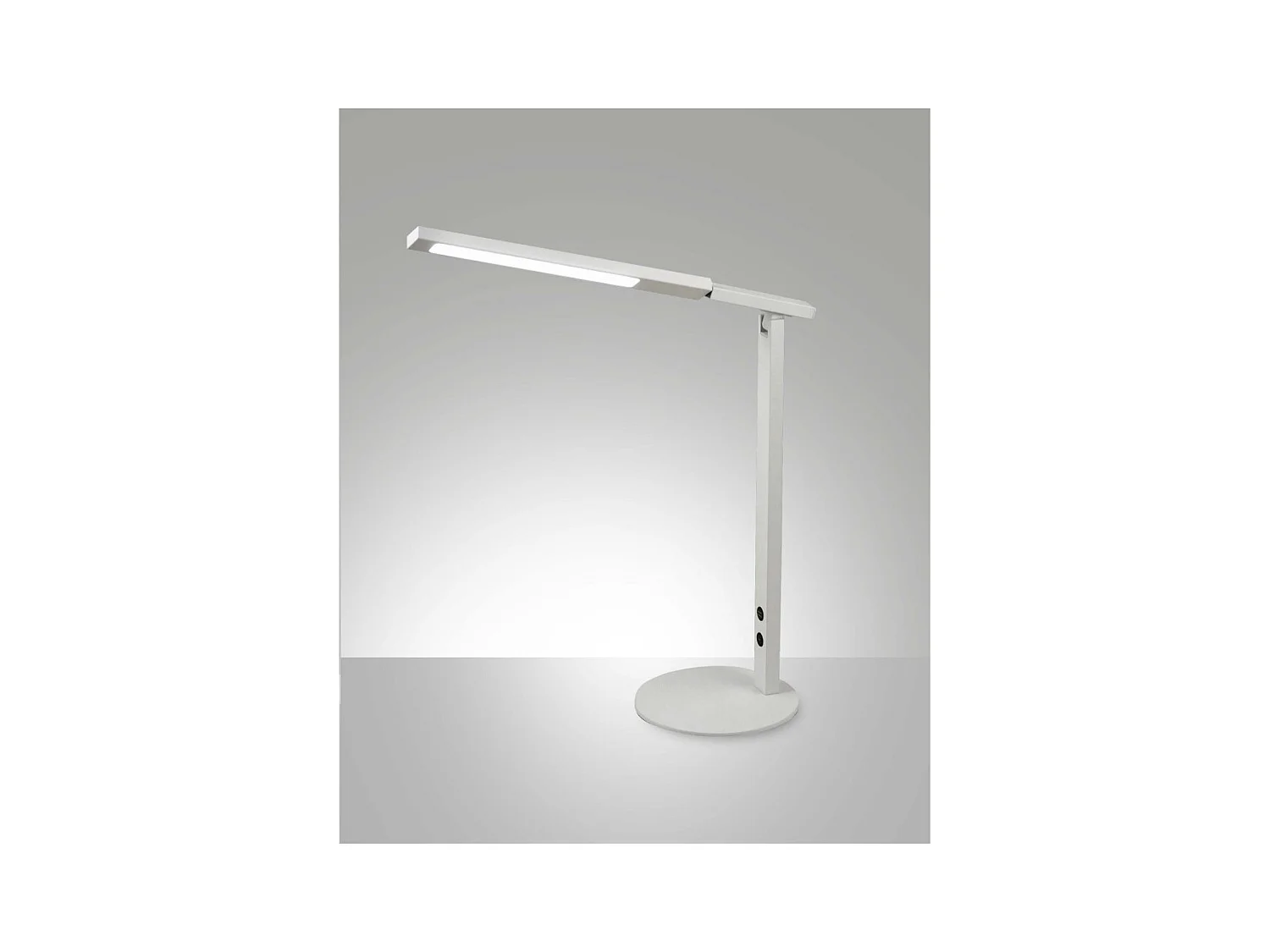 Idéal - Lampe de table blanche Fabas Luce - LED 10W intégrée, tactile, dimmable, CCT (3000K 4000K 5000K 6000K)