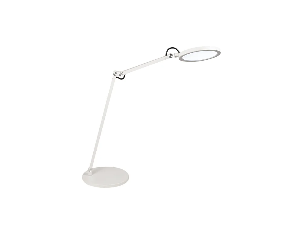 Regina - Lámpara de mesa ajustable Fabas Luce blanca - LED táctil de 9 W integrado, regulable, CCT (3000K, 4000K, 5000K, 6000K)