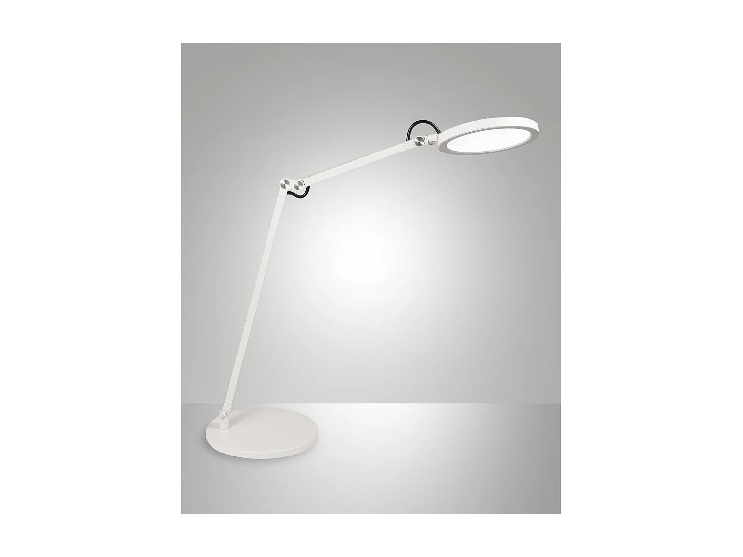Regina - Fabas Luce, weiße, verstellbare Tischlampe - integrierte 9-W-Touch-LED, dimmbar, CCT (3000 K, 4000 K, 5000 K, 6000 K)