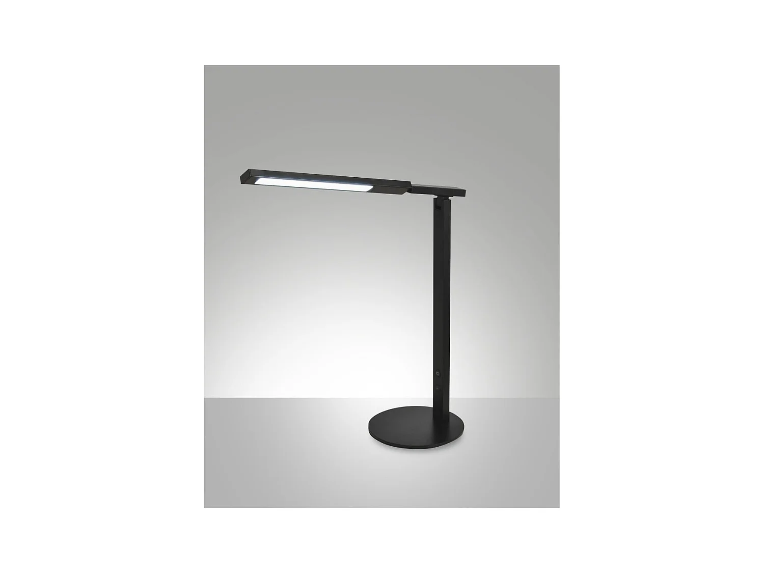 Idéal - Lampe de table Fabas Luce noire - LED 10W intégrée, tactile, dimmable, CCT (3000K 4000K 5000K 6000K)