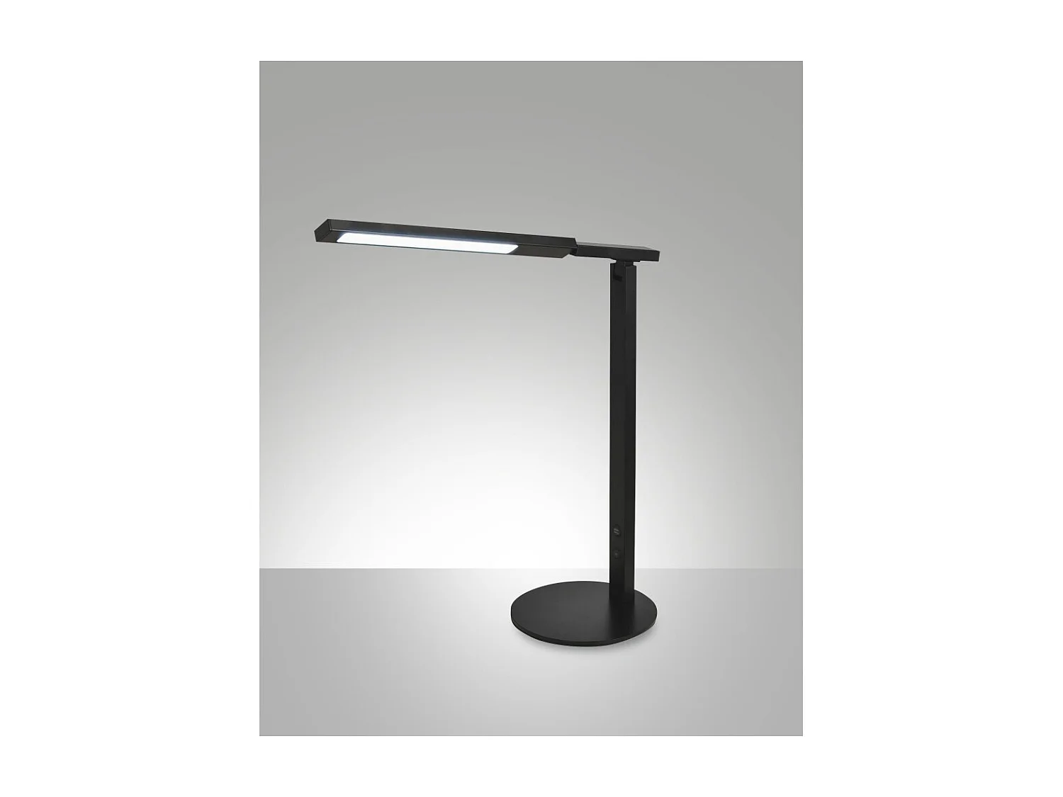 Idéal - Lampe de table Fabas Luce noire - LED 10W intégrée, tactile, dimmable, CCT (3000K 4000K 5000K 6000K)