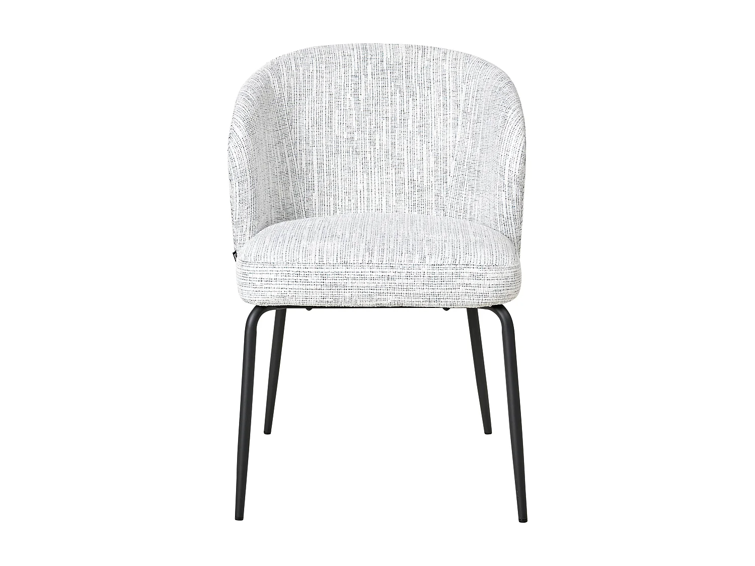 Lot de 2 chaises de salle à manger ZANA Tissu Blanc/bleu