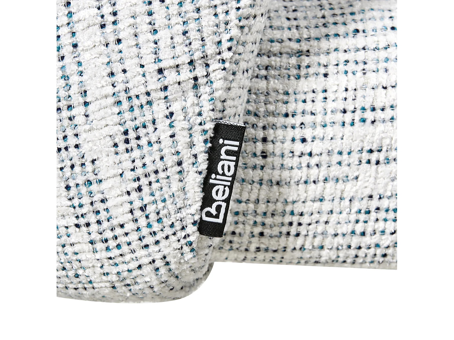 Lot de 2 chaises de salle à manger ZANA Tissu Blanc/bleu