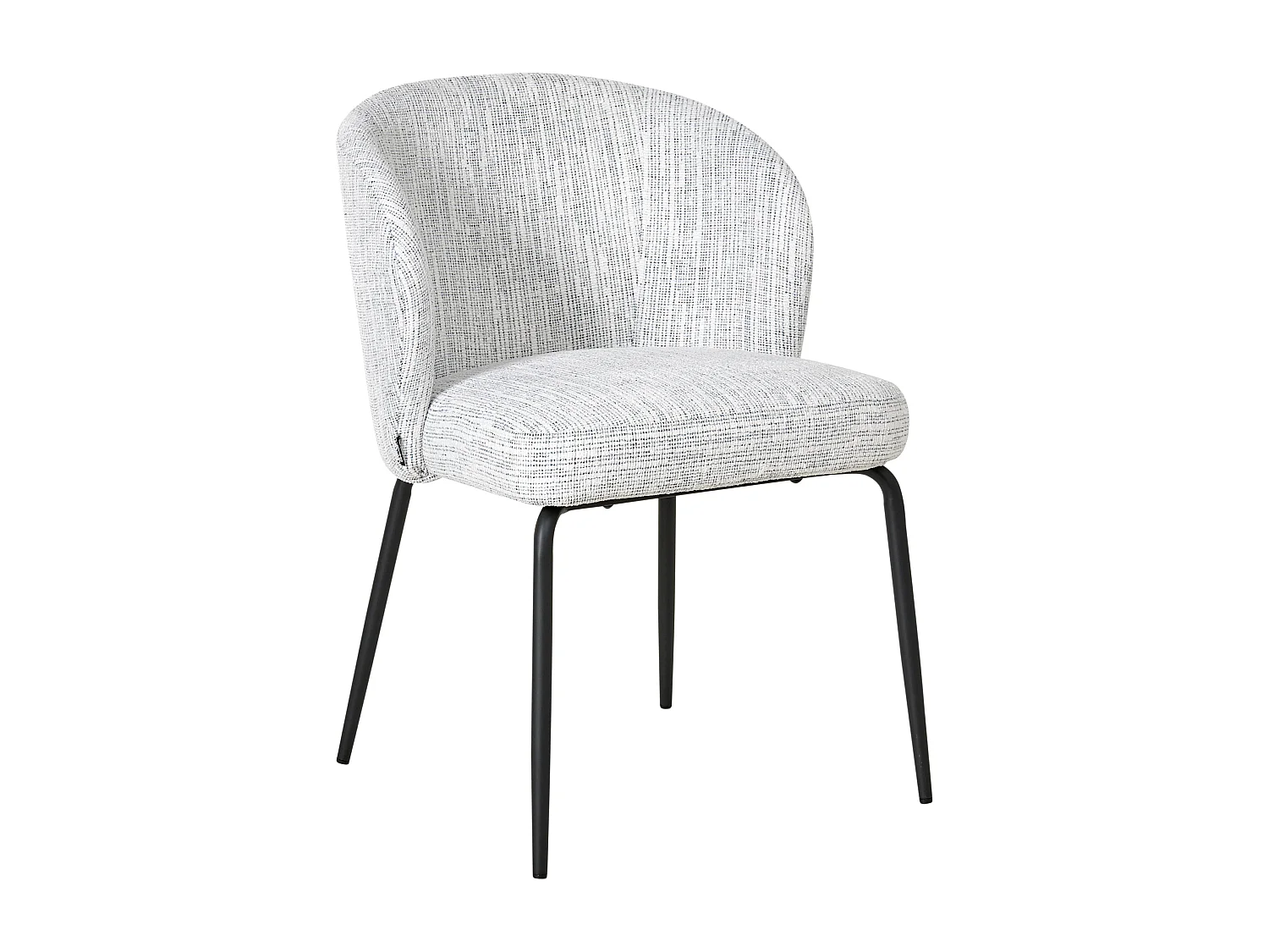 Lot de 2 chaises de salle à manger ZANA Tissu Blanc/bleu