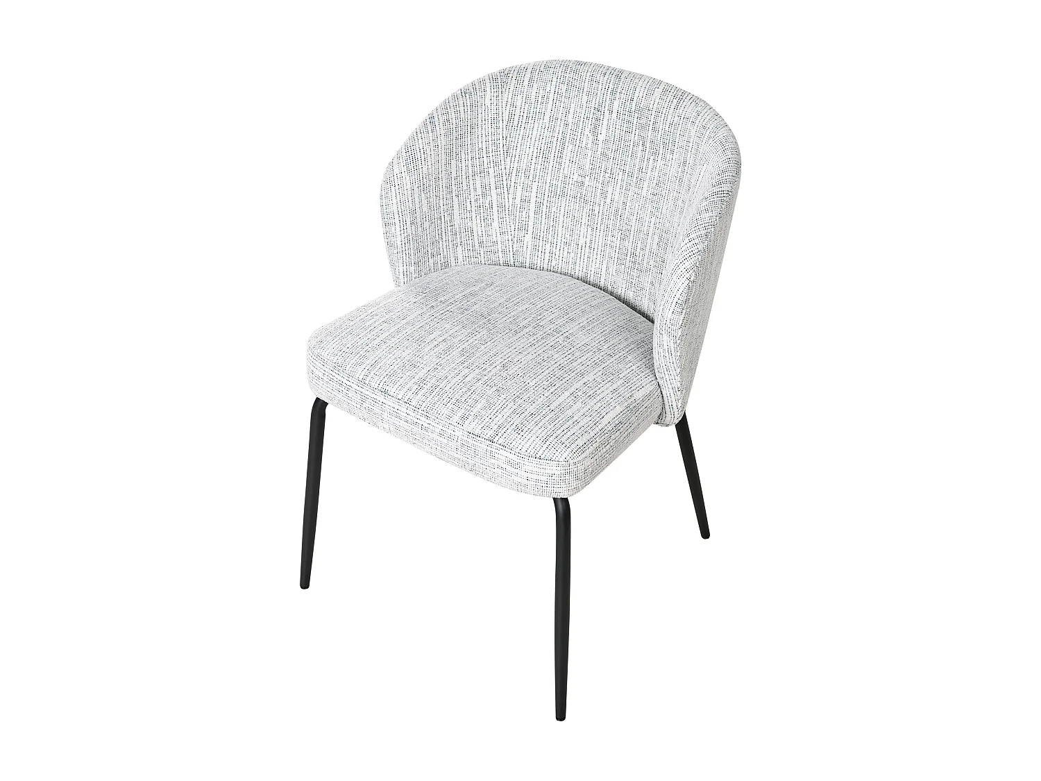 Lot de 2 chaises de salle à manger ZANA Tissu Blanc/bleu