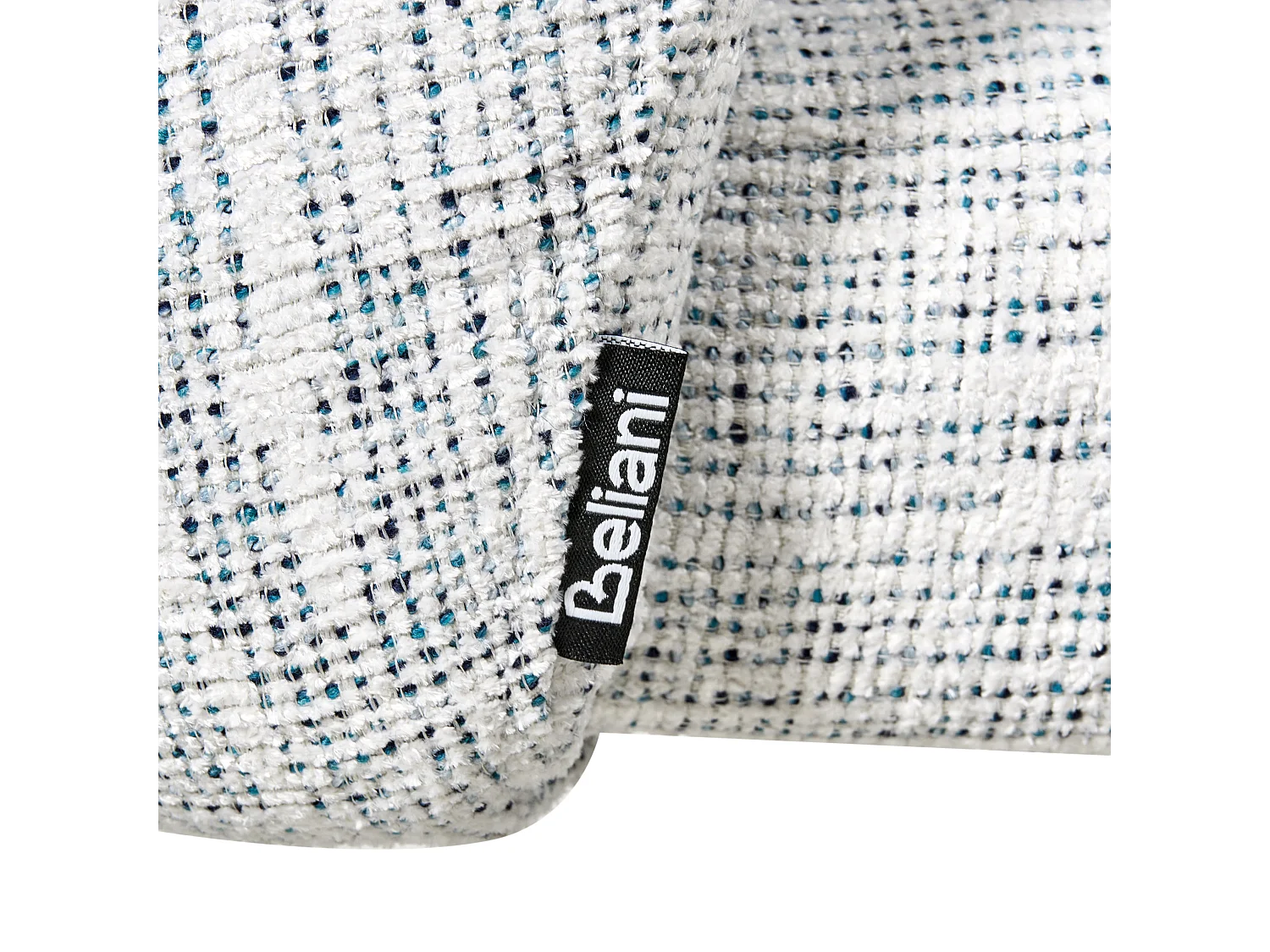 Lot de 2 chaises de salle à manger ZANA Tissu Blanc/bleu