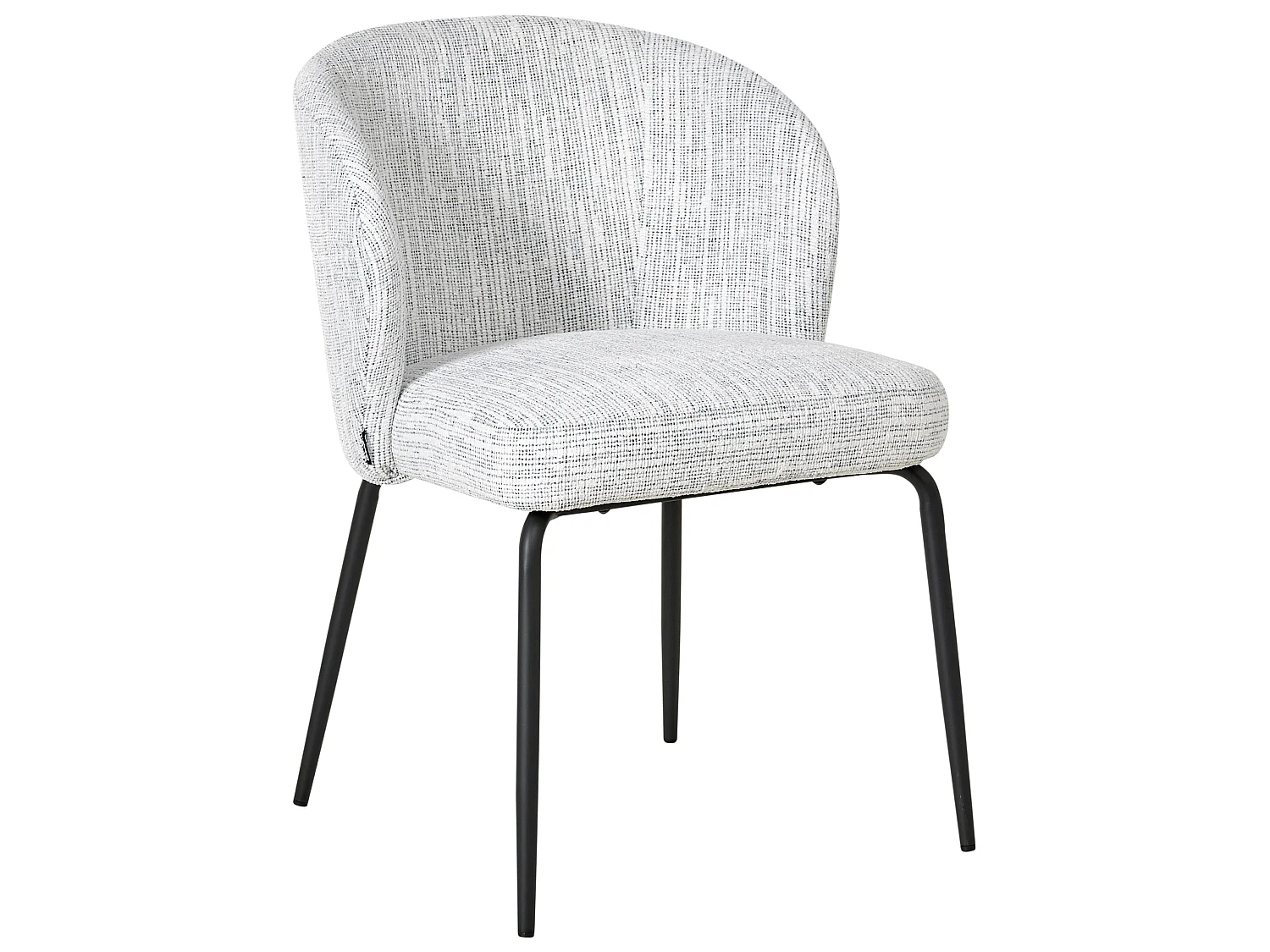 Lot de 2 chaises de salle à manger ZANA Tissu Blanc/bleu