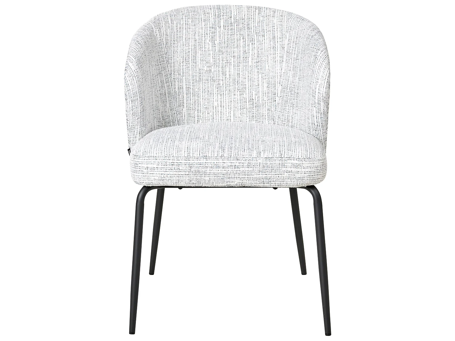 Lot de 2 chaises de salle à manger ZANA Tissu Blanc/bleu