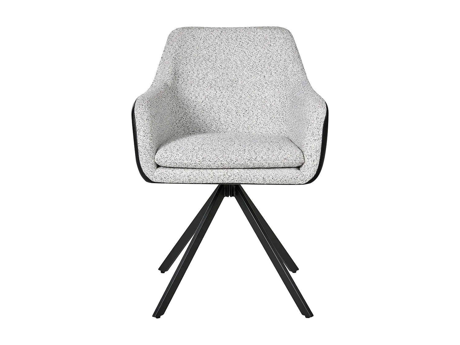 Lot de 2 chaises de salle à manger LITHIA Tissu Noir/blanc