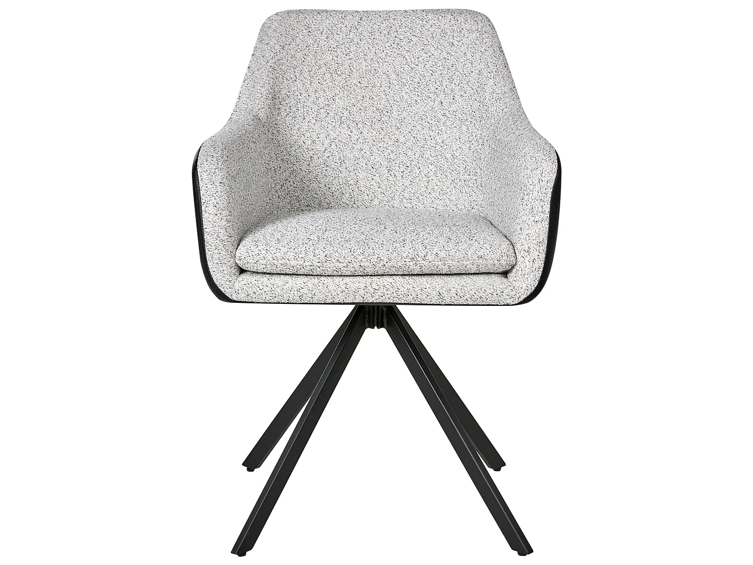 Lot de 2 chaises de salle à manger LITHIA Tissu Noir/blanc