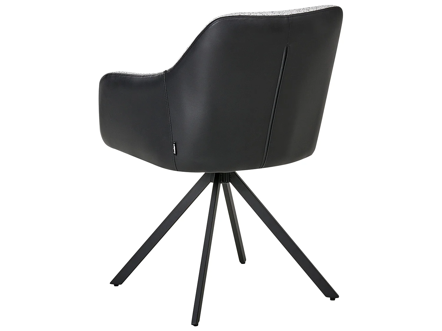 Lot de 2 chaises de salle à manger LITHIA Tissu Noir/blanc