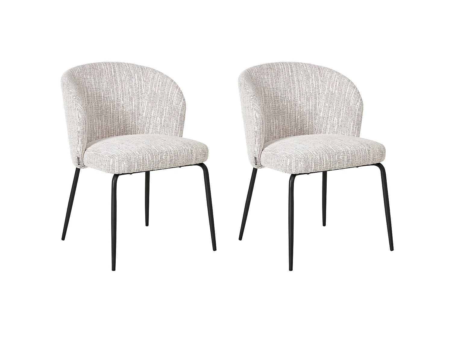 Set of 2 Dining Chairs ZANA Fabric Multicolour