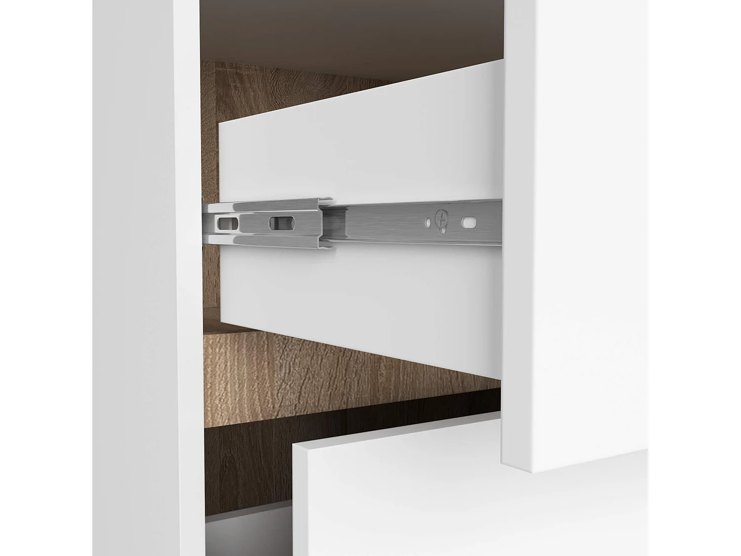 Hangende Wastafel Onderkast VAMI W90 / Wastafel Onderbouw Kast / Badkamer Kastje / Wit – Sonoma Eik / AKORD Furniture Factory / 90x60x45,5 cm