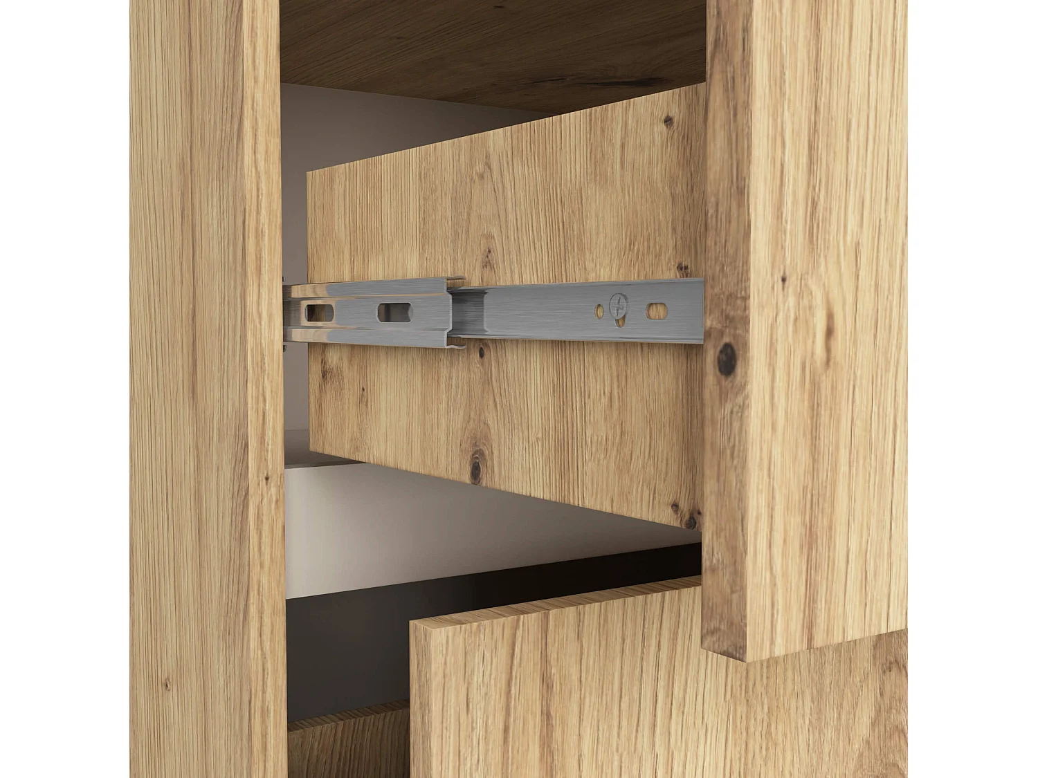 Mobile bagno sospeso con lavabo VAMI Rovere Artisan 90 cm 2 cassetti Colore interno Cashmere 2 ripiani 90x45,5x60 cm