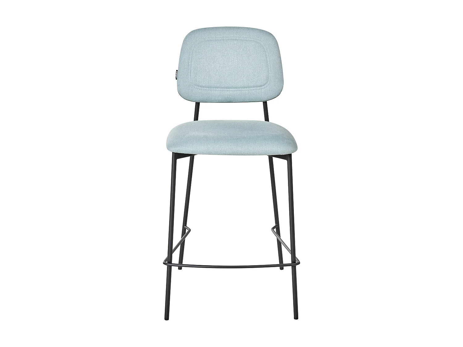 Lot de 2 chaises de bar DUETTE Tissu Bleu clair