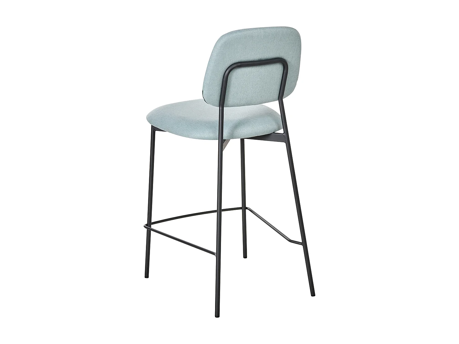 Lot de 2 chaises de bar DUETTE Tissu Bleu clair