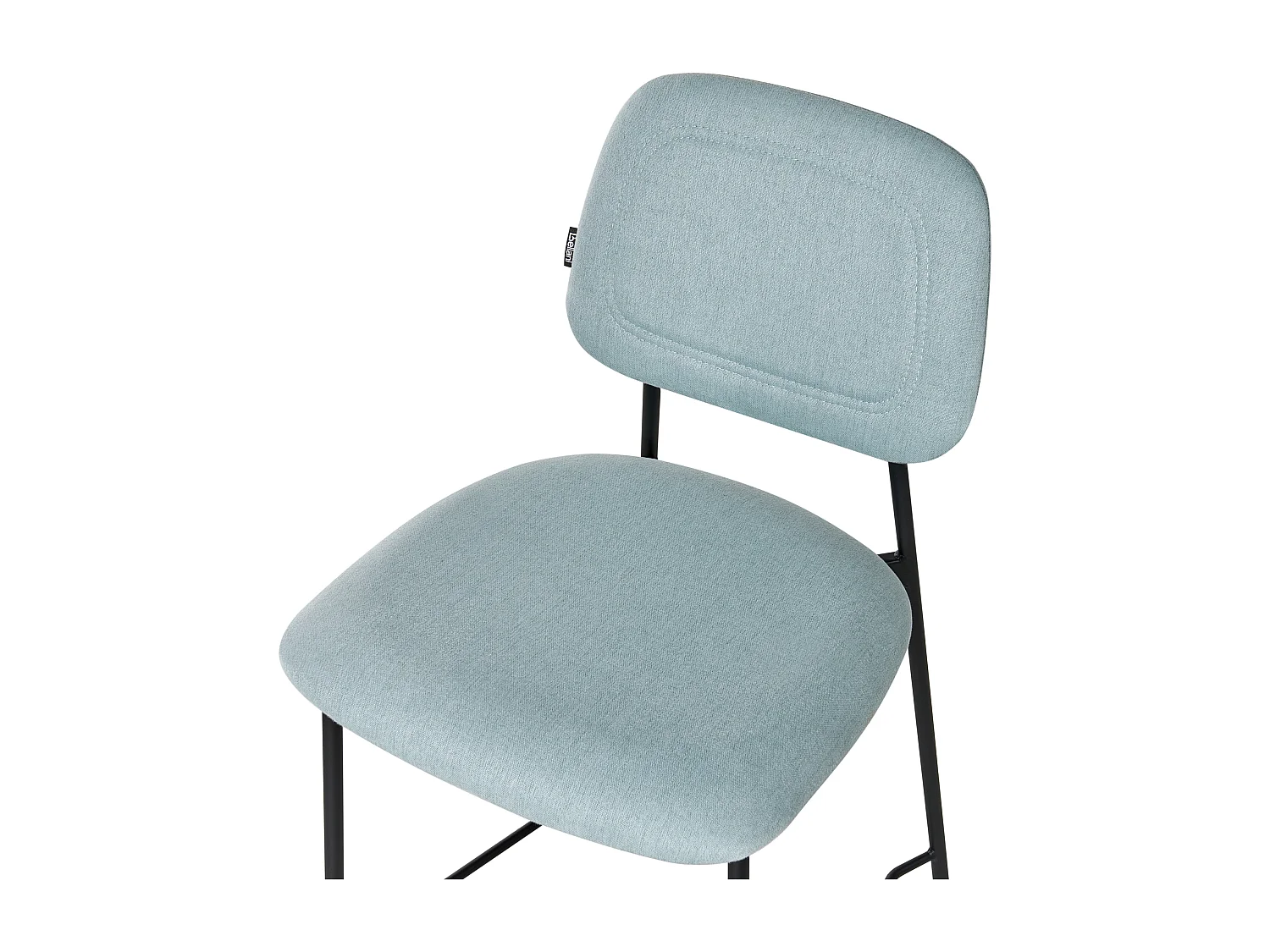 Lot de 2 chaises de bar DUETTE Tissu Bleu clair