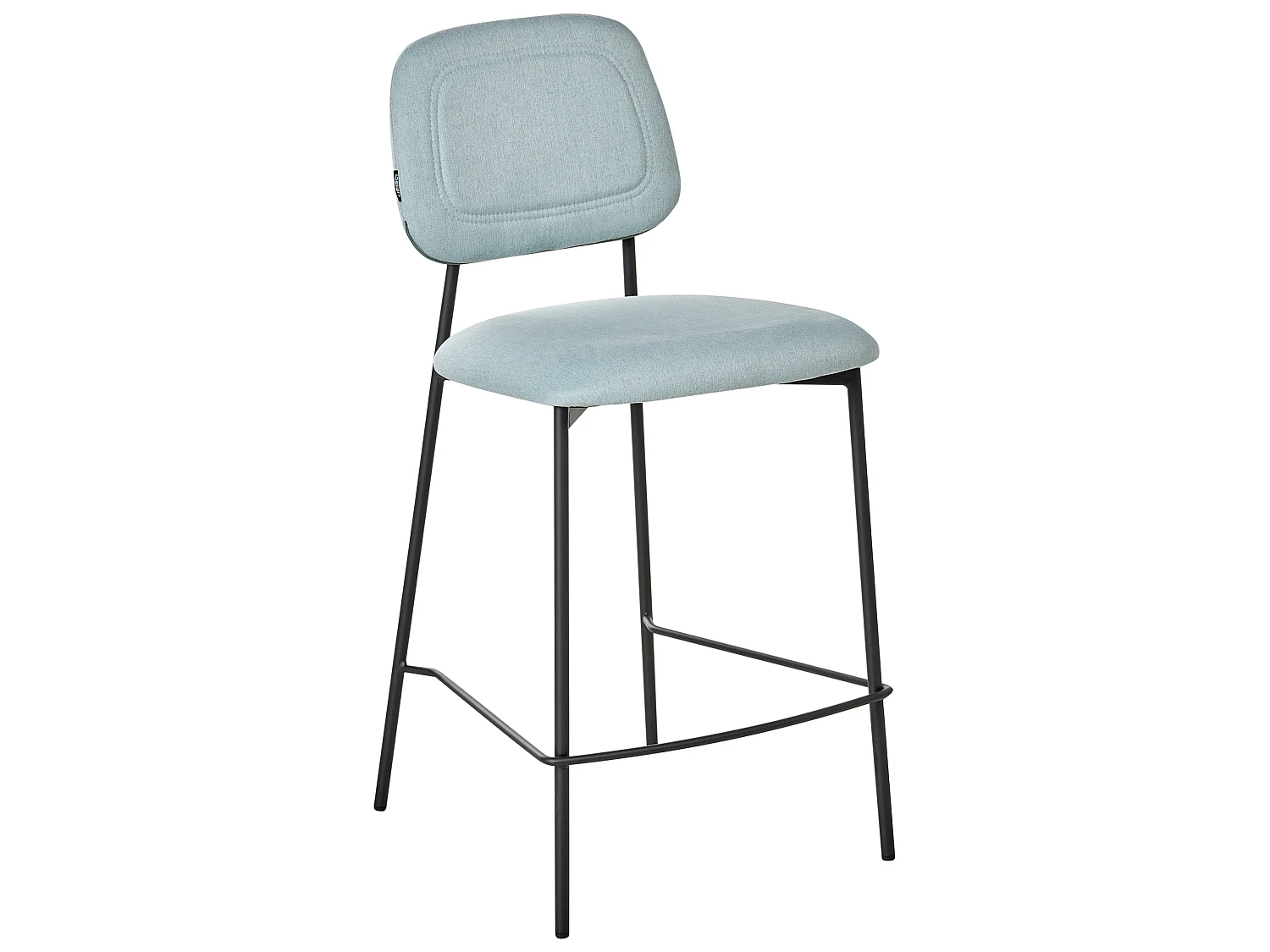 Lot de 2 chaises de bar DUETTE Tissu Bleu clair