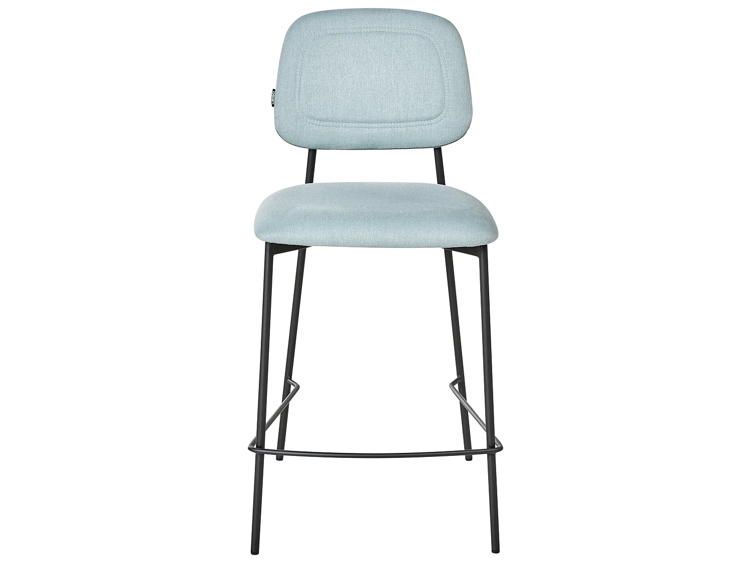 Lot de 2 chaises de bar DUETTE Tissu Bleu clair