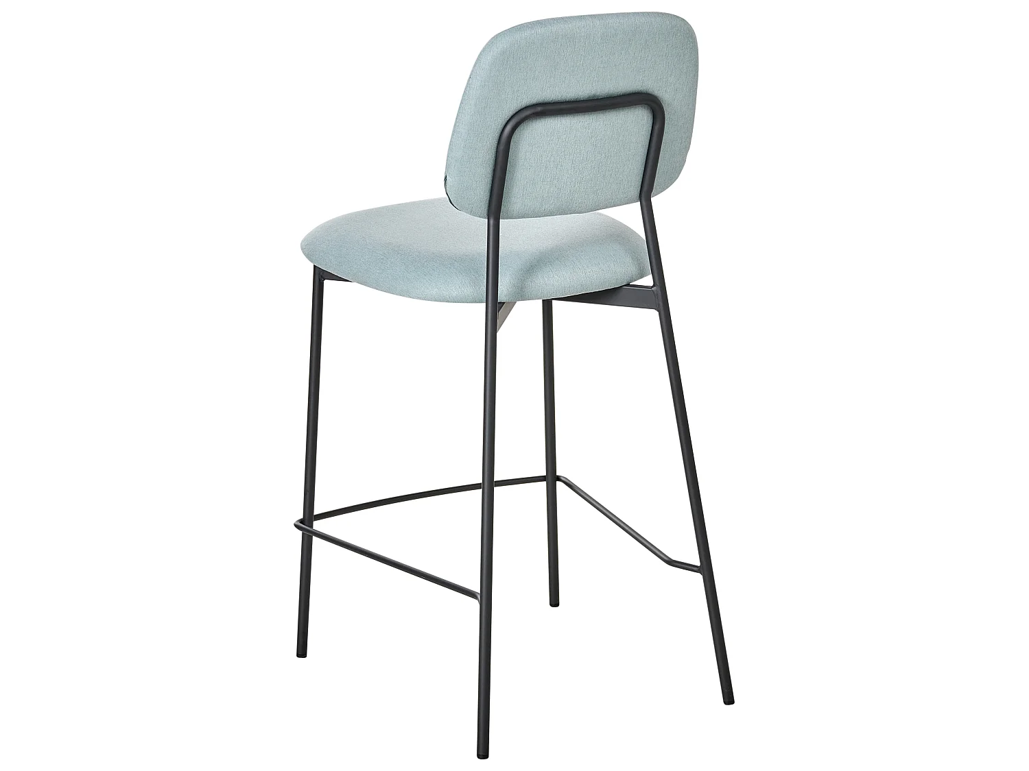 Lot de 2 chaises de bar DUETTE Tissu Bleu clair
