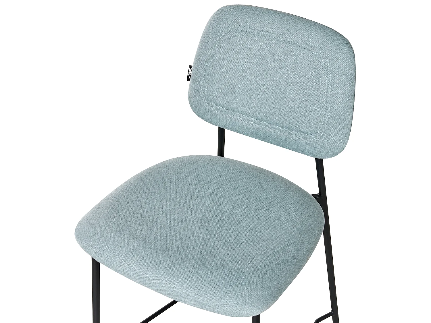 Lot de 2 chaises de bar DUETTE Tissu Bleu clair