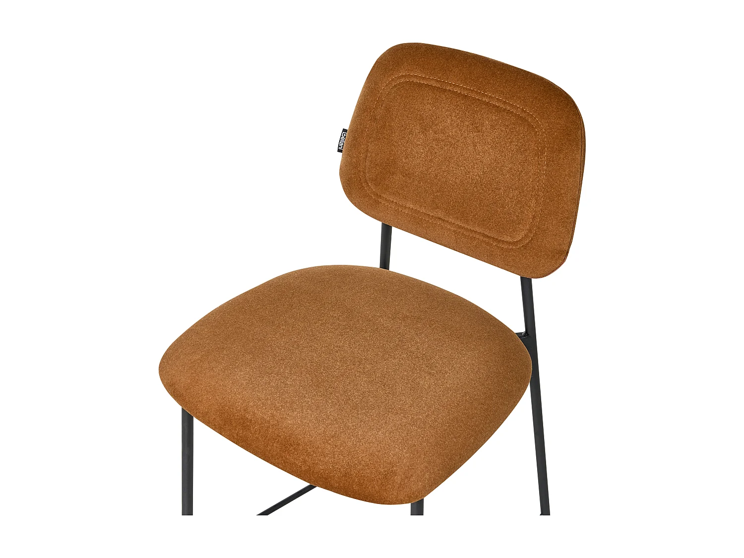Lot de 2 chaises de bar DUETTE Velours Marron doré