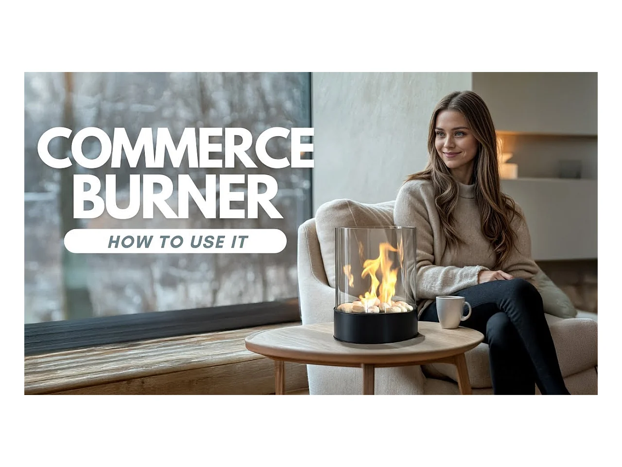 Planika - Cheminée bioéthanol de table Chantico Glassfire Cheminée bioéthanol portable avec technologie Commerce, verre cylindrique