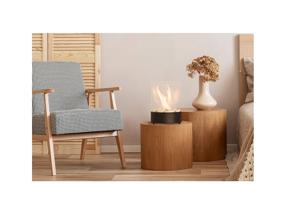 Planika - Cheminée bioéthanol de table Chantico Glassfire Cheminée bioéthanol portable avec technologie Commerce, verre cylindrique