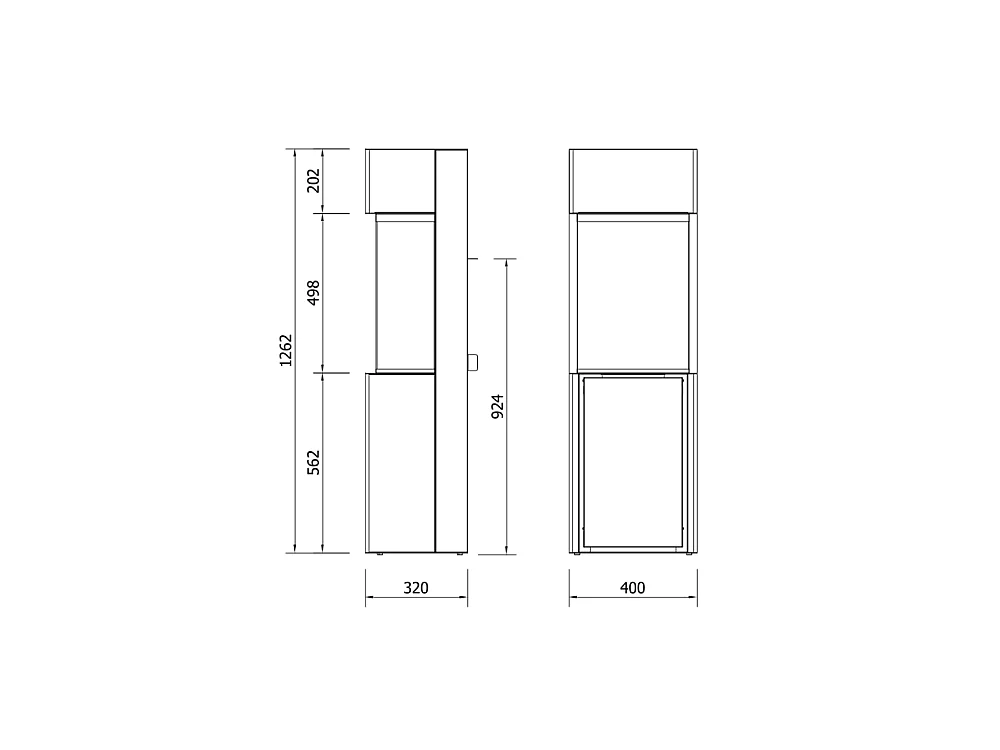 Planika - Cheminée bioéthanol Arcticon BEV sans conduit, télécommande, flammes réelles, design panoramique - Noir