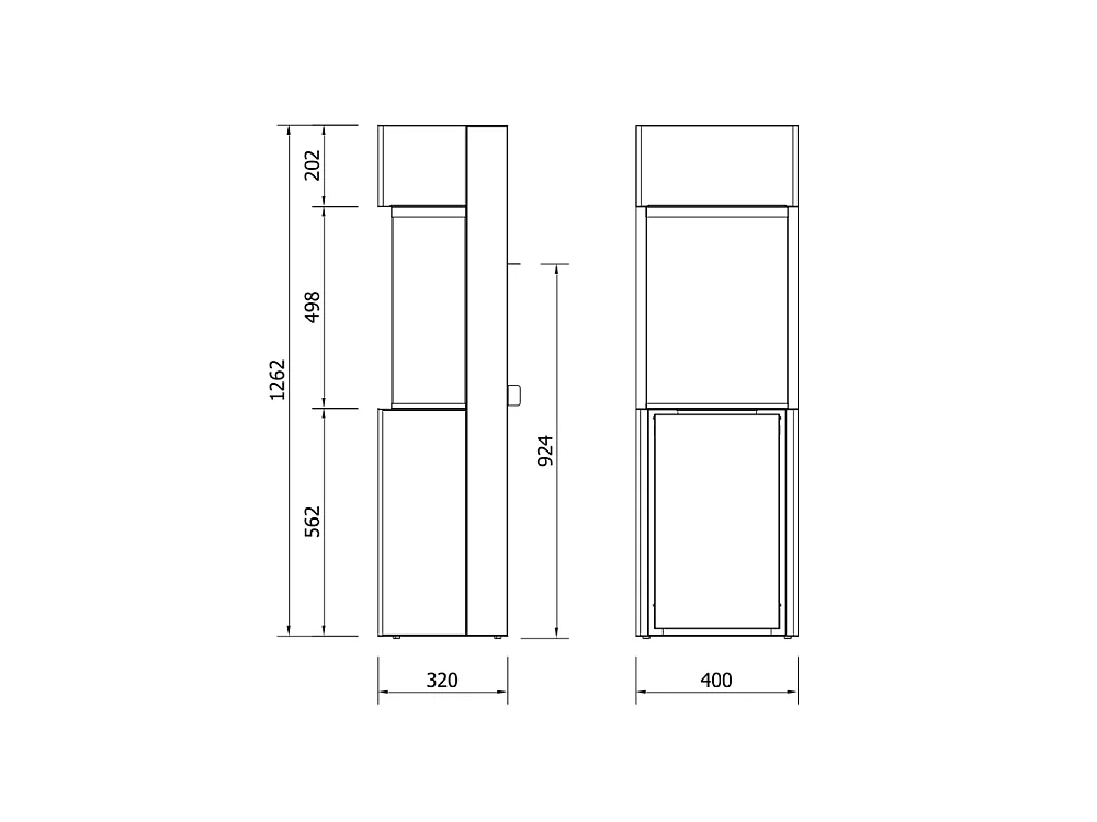 Planika - Cheminée bioéthanol Arcticon BEV sans conduit, télécommande, flammes réelles, design panoramique - Noir
