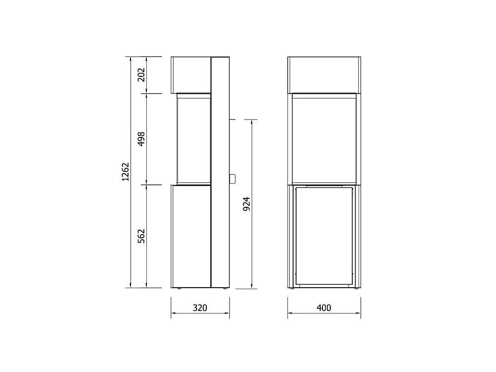 Planika - Kominek bioetanolowy Arcticon BEV bez odpowietrznika, pilot zdalnego sterowania, prawdziwy płomień, panoramiczny design - czarny