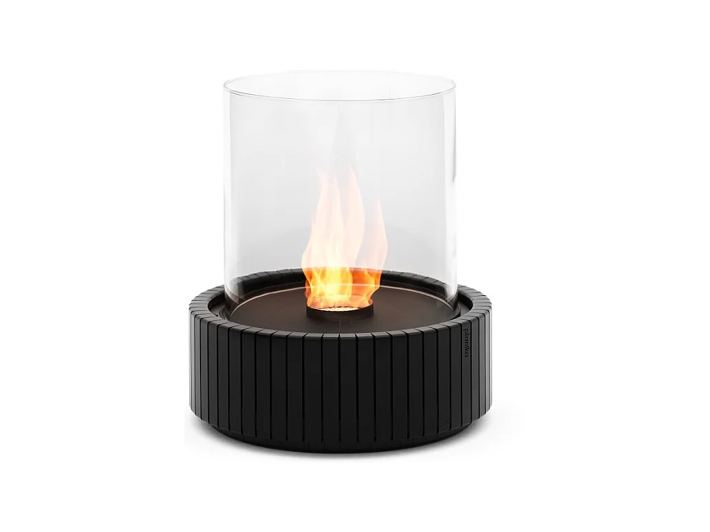 Planika - Cheminée bioéthanol portable de table Lotus avec technologie Commerce, verre cylindrique