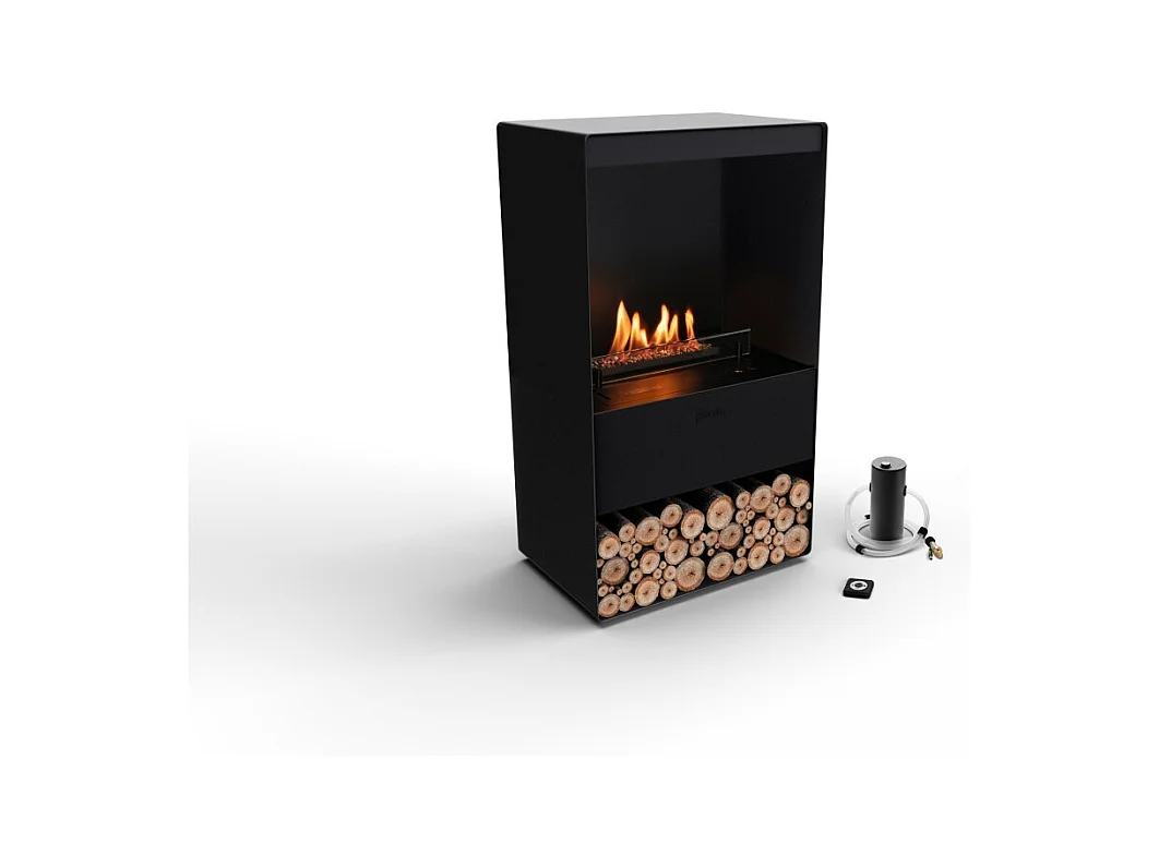 Planika - Senso Stove BEV Cheminée bioéthanol sans conduit, télécommande, acier, poêle bioéthanol