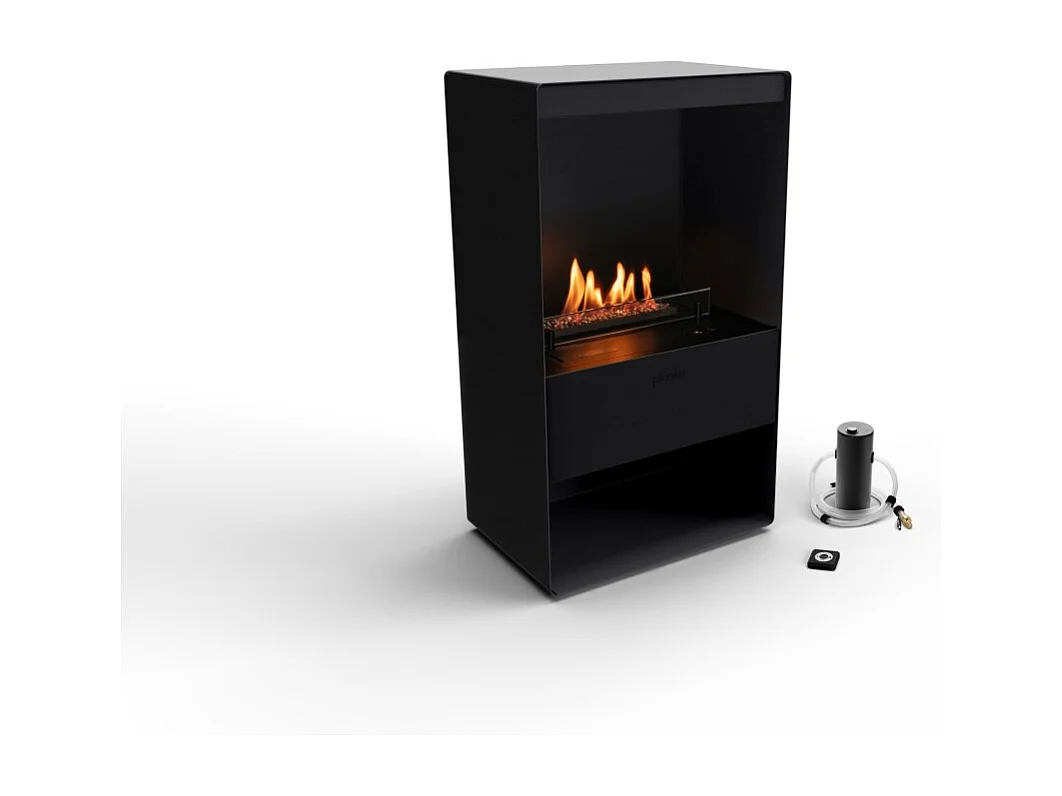 Planika - Senso Stove BEV Cheminée bioéthanol sans conduit, télécommande, acier, poêle bioéthanol