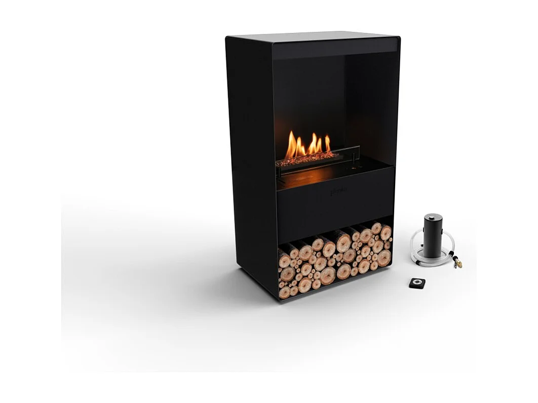 Planika - Senso Stove BEV Cheminée bioéthanol sans conduit, télécommande, acier, poêle bioéthanol