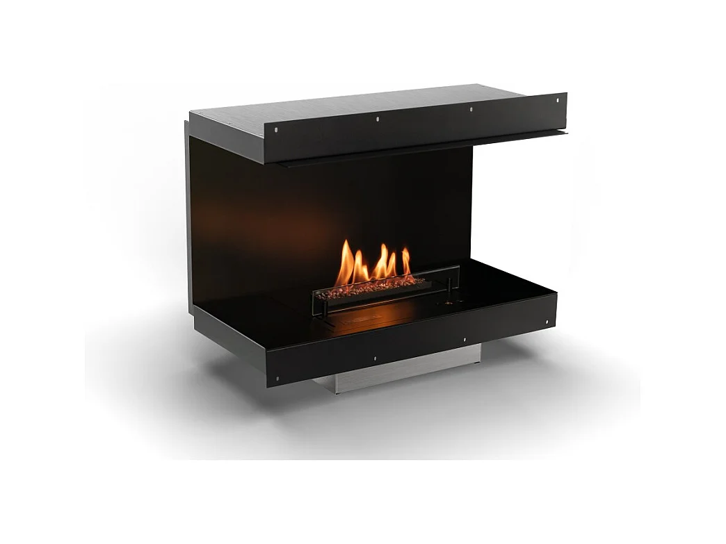 Planika - Senso Fireplace BEV Cheminée bioéthanol sans conduit, télécommande, acier, panneaux latéraux amovibles