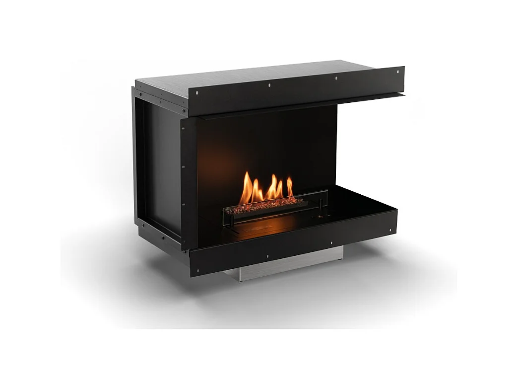 Planika - Senso Fireplace BEV Cheminée bioéthanol sans conduit, télécommande, acier, panneaux latéraux amovibles