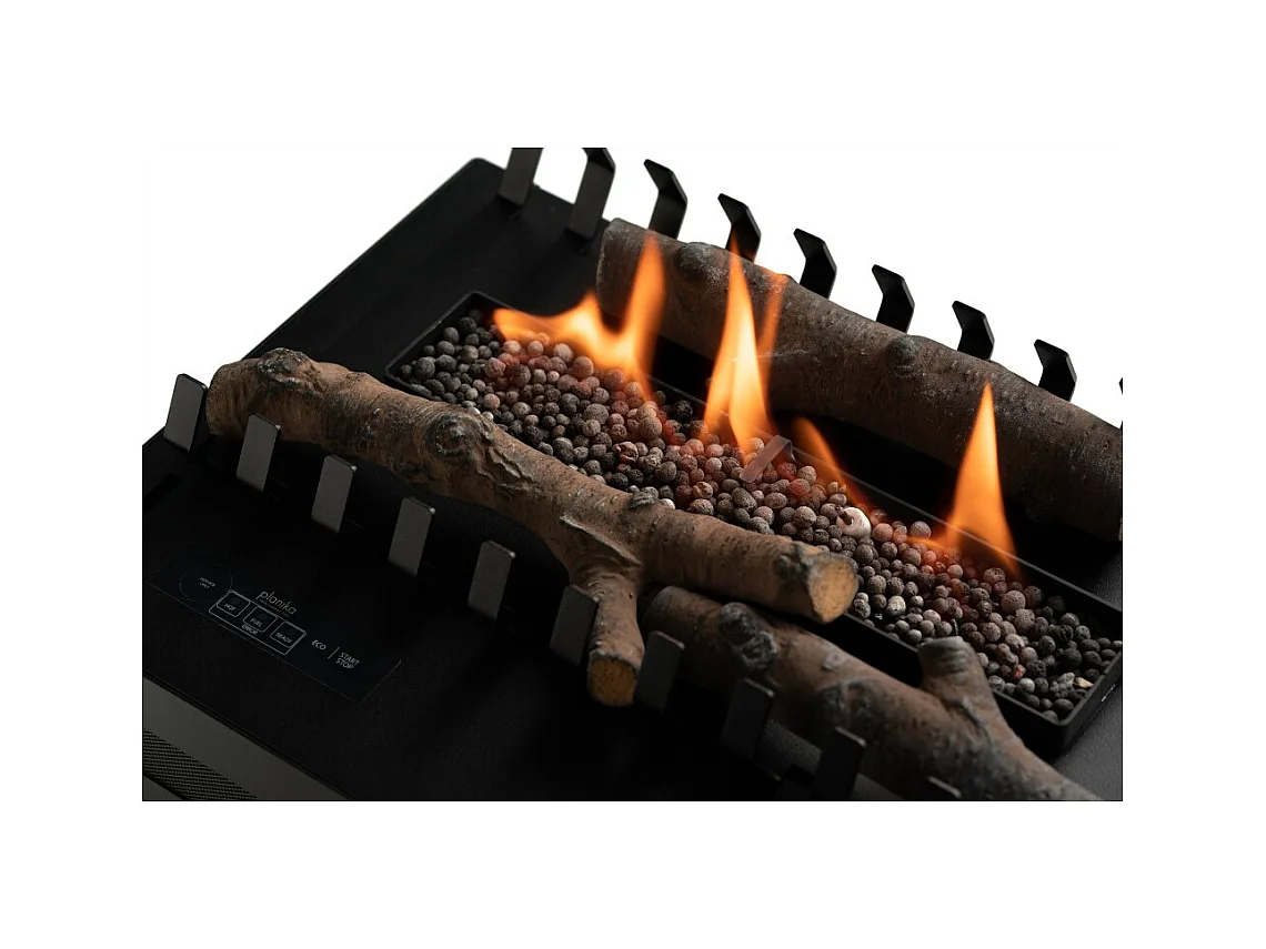 Planika - Brûleur bioéthanol sans conduit Senso Basket BEV, télécommande, flamme réelle, acier