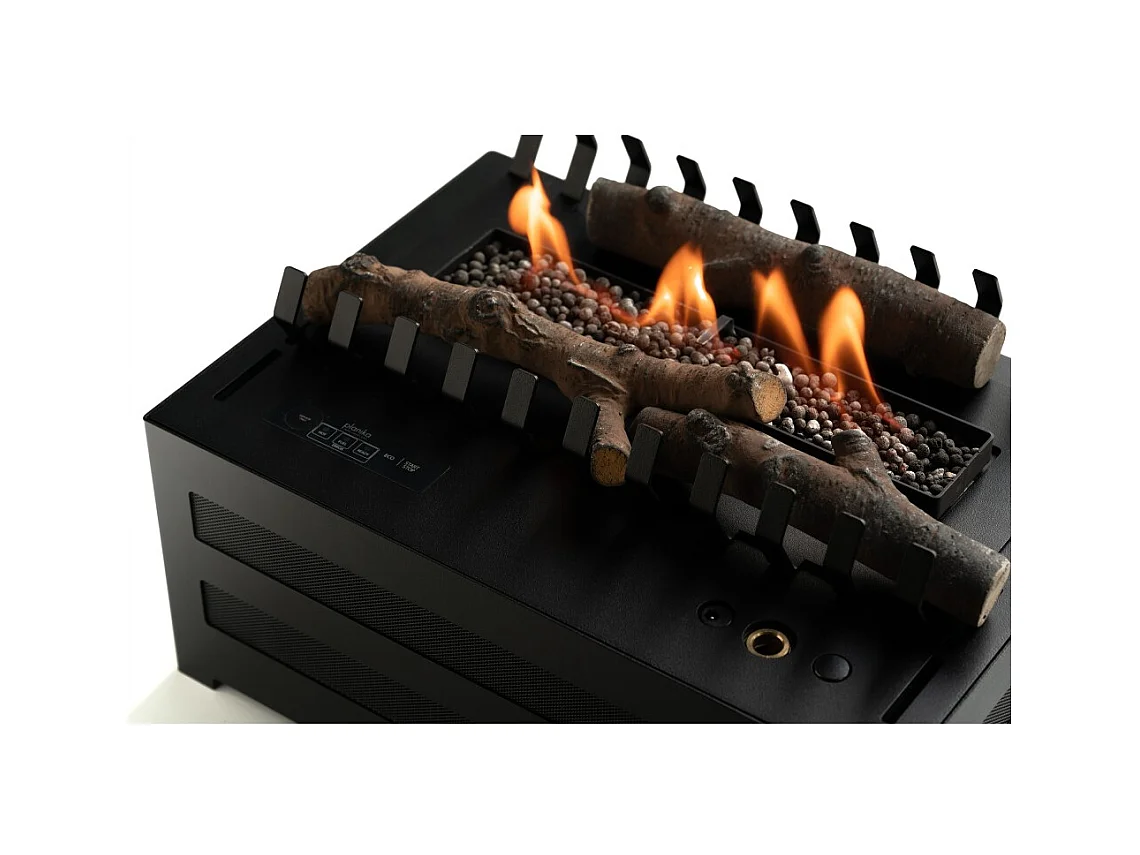 Planika - Brûleur bioéthanol sans conduit Senso Basket BEV, télécommande, flamme réelle, acier