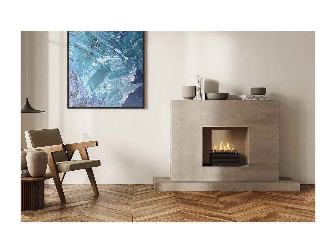 Planika - Bruciatore a Bioetanolo Senso Basket BEV Senza Canna Fumaria, Controllo Remoto, Fiamma Reale, Acciaio