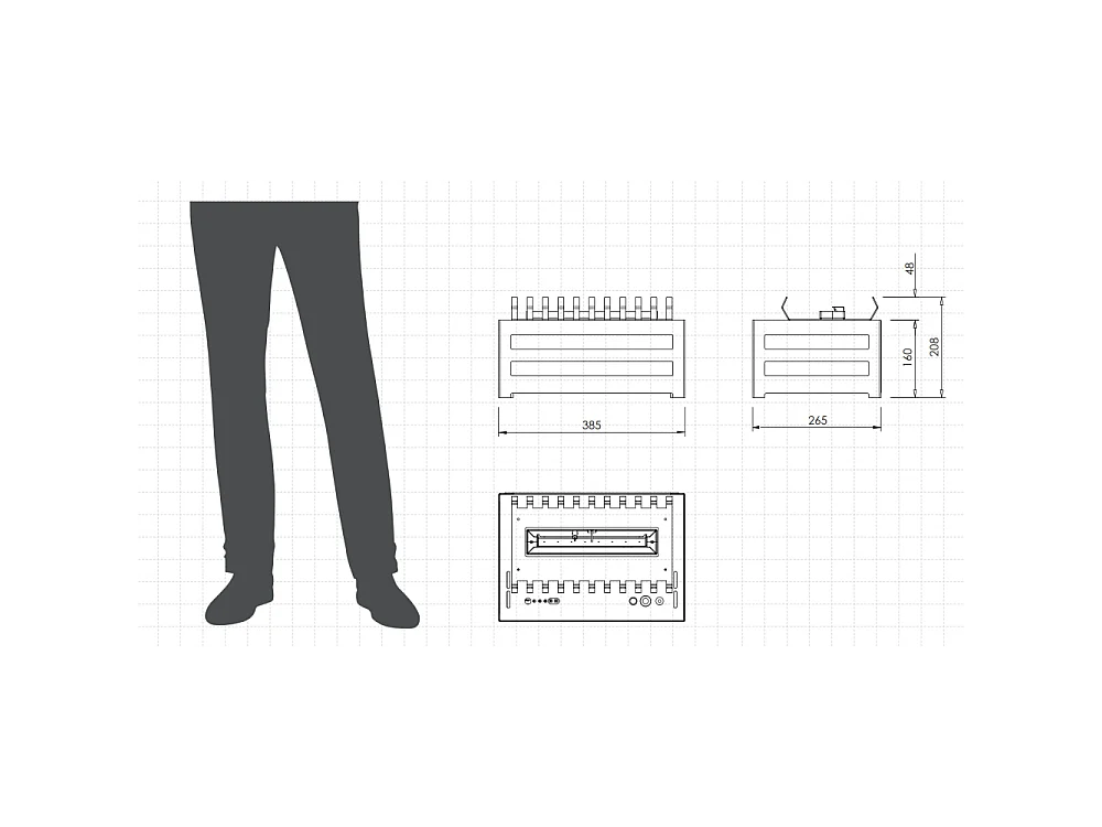 Planika - Senso Basket BEV Ventless Bio-ethanolbrander, afstandsbediening, echte vlam, staal