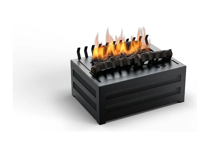 Planika - Palnik na bioetanol Senso Basket BEV bez odpowietrznika, pilot zdalnego sterowania, prawdziwy płomień, stal