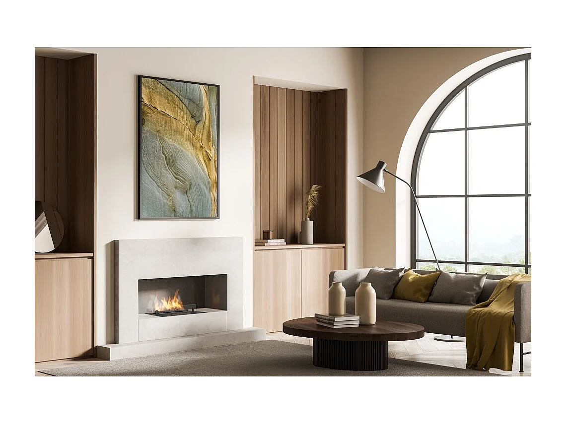 Planika - Bruciatore a Bioetanolo Senso Burner BEV Senza Canna Fumaria, Controllo Remoto, Fiamma Reale, Acciaio